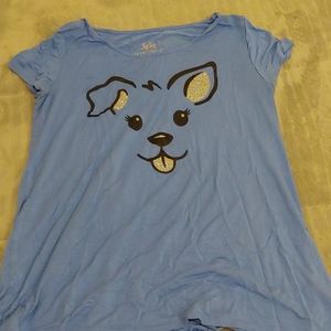 Periwinkle Shirt with Dog